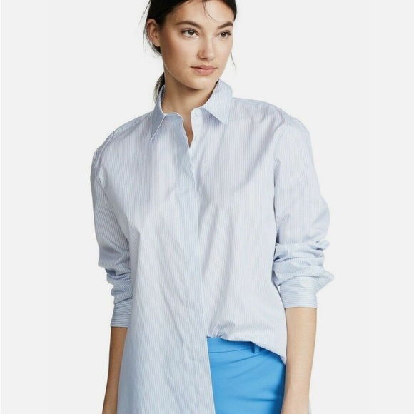 NWT Theory Classic Menswear Shirt - Picture 1 of 12
